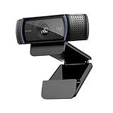 Logitech C920 HD Pro Webcam, Videochiamata Full HD 1080p/30fps, Audio Stereo ‎Chiaro, ‎Correzione Luce HD, Funziona con Skype, Zoom, FaceTime, Hangouts, ‎‎PC, Mac, Laptop, Tablet, Chromebook - Nero