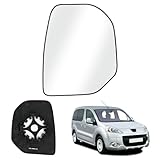 Vetro a Specchio sostituzione per Citroen Berlingo 2008-2013, Specchio Esterno Regolabile Adatto sostituzione per Peugeot Partner 2008-2013, Lente di Retromarcia (Giusto)