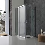 Box doccia rettangolare 70x90 cm con vetro trasparente e profili in alluminio | Giada