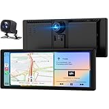 Carplay Auto, 8.88" Android Auto Wireless, Autoradio Bluetooth con Schermo con 1080P Telecamera Posteriore e Anteriore, Navigazione GPS, Audio Premium, Comando Vocale, Mirror Link, FM, AUX