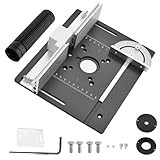 Set di 3 Piastra per Fresatrice Legno Argento, Piastra Inserimento Alluminio per Tavola Router, Strumento Troncatura Ausiliario per Incisione per il Piano del Tavolo per Macchina da Taglio (Nero)