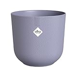 Elho Jazz Round 14cm - Vaso per piante da interno - Struttura unica - 100% plastica riciclata - Ø 14.2 x H 13.1 cm - Viola/Lavender Lilac