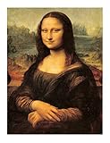 Social Crazy Stampa in Tela Canvas 100% QUALITà ITALIA - Leonardo Da Vinci - La Gioconda - effetto Dipinto Idea Regalo Casa quadro cucina stanza da letto soggiorno (40x53 cm)