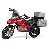 Peg Perego Ducati Enduro - Moto Elettrica per Bambini dai 3 Anni con Batteria Ricaricabile 12V,Velocità Fino a 8 km/h, Dettagli Realistici, Ruote con Battistrada in Gomma, 2 Velocità, Clacson