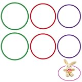 6PC Giochi Di Anelli Toss,Anelli Di Lancio In Plastica,Lancio Degli Anelli Per I Bambini,Cerchio Di Salto Gioco Giocattolo,Toss Game Booth Carnival,Giochi Di Pratica Di Velocità E Agilità,Kiuiom