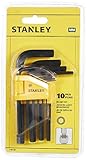 STANLEY 0-69-253 Set 10 chiavi esagonali maschio (brugola)