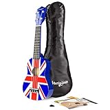 Martin Smith Soprano Ukulele con Borsa Ukulele e Union Jack Design