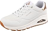 Skechers Uno - Golden Air, Sneakers Donna, Bianco White Black Gold, 38 EU