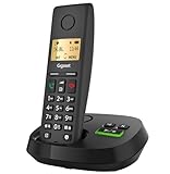 Gigaset PURE 220A - Telefono Cordless DECT con Segreteria - Blocco Chiamate e Funzione Vivavoce - 80 contatti, nero antracite [Compatibile in DE, IT, FR, NL, BE, CHE, AUT]