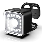 Luce Anteriore Bici da Corsa, Faro Ricaricabile USB, 5 Modalità di Illuminazione, IP66 Impermeabile/100LM Faro/2000 m di Distanza di Avvertimento