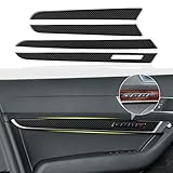 4 Adesivi per Portiera dell'Auto in Fibra di Carbonio, Compatibili con Audi A6 C6 (2005-2011) /S6 (2006-2010) /RS6 (2008-2010)