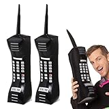 FUIPVGI 2 Pezzi Gonfiabile Palloncino Cellulare, Telefono Cellulare Gonfiabile, Giocattolo Gonfiabile Rock Star per Feste Anni '80 e '90, Stella per Feste Rock, Carnevali Musicali e Decorazioni (Nero)
