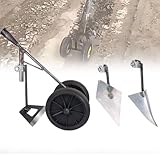 Aratro a Spinta a Doppia Ruota 3 in 1, Attrezzi for la Pulizia e Il diserbo for Scavare, diserbare, piantare e Attrezzi da Giardinaggio