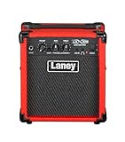 Laney LX10B Bass Guitar Amp -10 Watt, 2 Eq Combo Pratica portatile Amplificatore di chitarra perfetta per i principianti - rosso