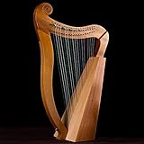 oUyOo Arpa Lira, 19 Corde Arpa in Legno di Mogano Corde in Nylon Strumento Arpa Lira per Bambini Adulti E Principianti Strumento Musicale con Chiave di Accordatura E Borsa per Il Trasporto