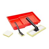 Fit For The Job Set di tamponi per vernice con sistema a 7 clic da 5 pezzi, panno ad alta capacità per una copertura rapida e accurata con vernici a emulsione