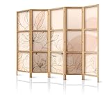 framed concept - Paravento divisorio in legno, 225 x 172 cm, 5 pezzi, unilaterale, in stile orientale