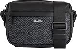 Calvin Klein Uomo Borsa a Tracolla Must Camera Bag Mono con Stampa del Logo, Nero (Classic Mono Black), Taglia Unica