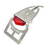 Portatarga 50 CC Fantic HM Valenti Ecc Pieghevole Moto Enduro Motard con Faretto Led Rosso