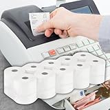 10 Rotoli Cassa 57x30 Termica Fiscale, Confezione da dieci Registratore Cassa 57x30 OMOLOGATI per Registratore di Cassa Fiscale, Rotolini Cassa Carta Termica per Scontrini Fiscali (10 Rotoli)