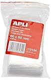 APLI - Confezione di 100 sacchetti di plastica richiudibili 60 x 80 mm