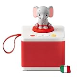FABA Raccontastorie, Cantastorie per bambini con contenuti audio da 0 a 10 anni, Cassa audio con Personaggio Sonoro Ele l’elefante, Gioco educativo musicale, Versione italiana