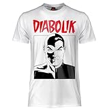 Diabolik T Shirt Doppia Identità. Maglietta Ufficiale Unisex. Maglia Regular in Cotone. Adulto Ragazzo M