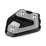 OJAMWXZU Cavalletto Laterale Moto per B&MW F800 F 800 R GT F800R F800GT 2016-2021 Accessori Moto Cavalletto Laterale Piede Piatto CNC Ingrandisci Piastra Cavalletto Estensione(F800R Logo)