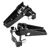 BOROCO Pedane Moto, Pedane Per Poggiapiedi Per Telaio Per Moto in Metallo Nero Elegante in Metallo