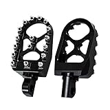 HCmotorku Pedane per moto MX Offroad Pedane CNC 360° Roating Fit Per Harley Sportster Iron 883 Softail Street Glide Dyna Fatboy Nero