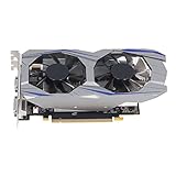 Scheda Grafica GTX 550 Ti, 2GB GDDR5 128BIT 4K HDR, Uscita DVI VGA HDMI, PCI Express 1.1, Scheda Grafica da Gioco per Computer GPU Desktop a Doppia Ventola a Basso Rumore per L'home Office