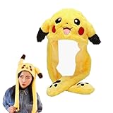 Berretto con orecchie mobili, berretto da coniglio, cappello da coniglio in peluche, Babbo Natale, cosplay, vacanze, Halloween, carnevale, festa, regalo per donna, ragazza, bambino