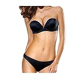 LORMAR Fascia Double Extra Offerta Balconcino Super Push UP Varie TG E Colori (3, Nero)