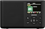 Kenwood CR-M33DAB-B - Radio portatile DAB+ con Bluetooth, batteria agli ioni di litio integrata e display a colori da 6,1 cm, porta di ricarica USB-C, uscita cuffie (stereo), nero