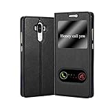Cadorabo Custodia Libro per Huawei MATE 9 in NERO COMETA - con Funzione Stand e Chiusura Magnetica - Portafoglio Cover Case Wallet Book Etui Protezione