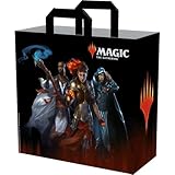 Konix Magic The Gathering Borsa della Spesa 40 x 45 x 20 cm - Materiale riciclato - Design Planeswalkers - Nero