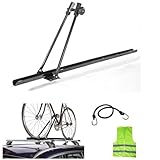 COMPATIBILE CON VOLVO V60 PORTABICI PER BARRE AUTO 1 PORTA BICICLETTE PER TETTO AUTO IN ACCIAIO PESO MAX 15KG RUOTE BICI 55MM SISTEMA FISSAGGIO A BARRA PORTATUTTO TIPO U