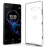N NEWTOP Custodia Cover Compatibile con SONY XPERIA XZ2 COMPACT, Morbido TPU CLEAR Gel Silicone Anti Graffio Trasparente Slim Sottile Flessibile Case Posteriore Proteggi