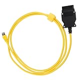 Annlpoy 1pcs Cavo enet obd2, Cavo interfaccia ethernet obd2 da 2 m,Interfaccia di Codifica e Programmazione, Compatibile con BMW ICOM ISTA+, Bootmod3, BimmerCode per Serie F, G, 1, 3, 5, 6, 7, GT, X