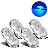Greluma 4Pz 3LED marine per barche impermeabili Luce di cortesia interna per ponte di poppa di navigazione Illuminazione della cabina per Kayak Barca a vela Bass Boat Nave (blu)