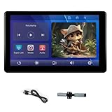 Quystetes 9 Pollice Multi-Funzionale Auto TV Poggiatesta Monitor per Sedile Posteriore, IPS Touch Screen Video Player con Carplay Android Auto