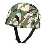 Boland 01412 - Casco militare mimetico per adulti, taglia regolabile, soldat, Army, costume, carnevale, feste a tema, Multicolore, Taglia Unica
