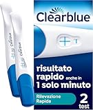 Test di Gravidanza Clearblue Rilevazione Rapida, Risultato Rapido, anche in 1 minuto*, 2 Test, L'imballaggio può variare