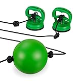 Relaxdays Punching Ball Boxe, Reflex Pungiball, Palla Veloce, Pera Allenamento Adulti, Riflessi Pugilato, Nero Verde, 300 cm