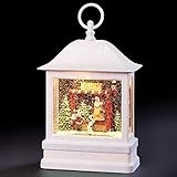 Roman 133515 Lanterna quadrata bianca a spirale a LED, 26,5 cm