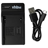 vhbw caricabatterie USB compatibile con Canon XL1S, XM1, XV1, XL-H1 batterie di videocamera, reflex - Stazione di ricarica