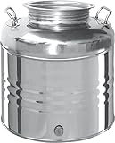 FUSTO CONTENITORE PER OLIO VINO MIELE IN ACCIAIO INOX 18/10 "OLI VARI" - Lt. 30