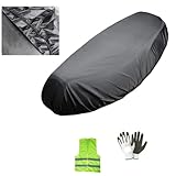 COMPATIBILE CON BETA MOTOR ALP 4.0 350 TELO COPRISELLA IMPERMEABILE ANTIPIOGGIA COPERTURA PER SELLE MOTO SCOOTER PROTEGGI SELLA IN OXFORD 120X75CM