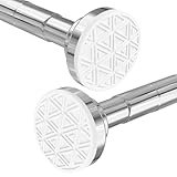 wintfarm Bastone estensibile per tenda da doccia da 60-290 cm, senza foro, regolabile, antiscivolo, non arrugginisce, in acciaio inossidabile 304, per bagno, cucina, giardino, balcone (argento)