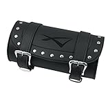 Porta Attrezzi Borsa Barilotto Forcella Moto Custom Bobber Nero